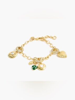 NWT JCrew Double-chainlink charm bracelet